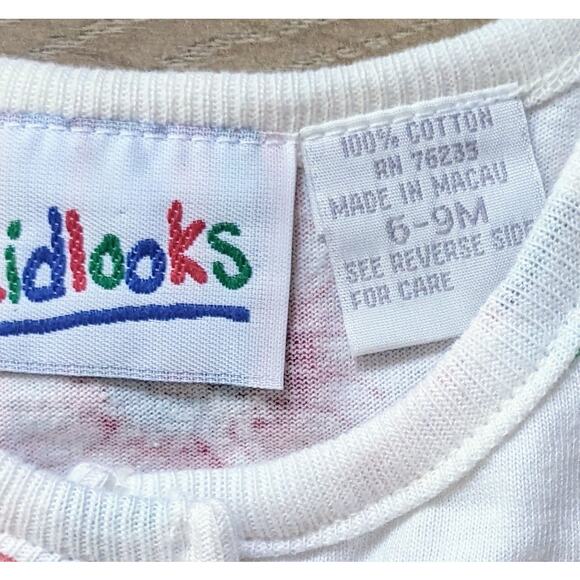 Kidlooks Girl's Short Sleeve Daisy Flower Print One Piece Cotton Size 6-9 months - Picture 8 of 8